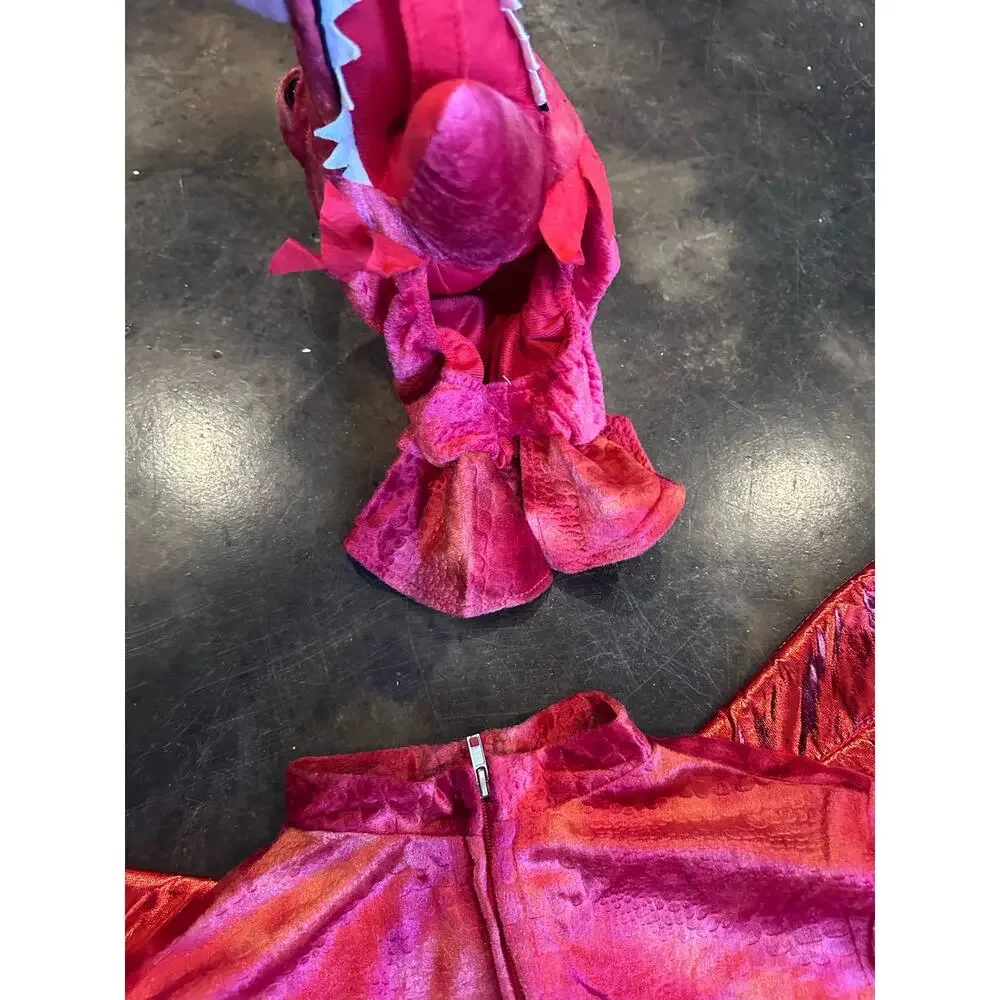 New Forum Novelties Red Dragon Costume Plush Jumpsuit, Wings, Tail & Hood Large
